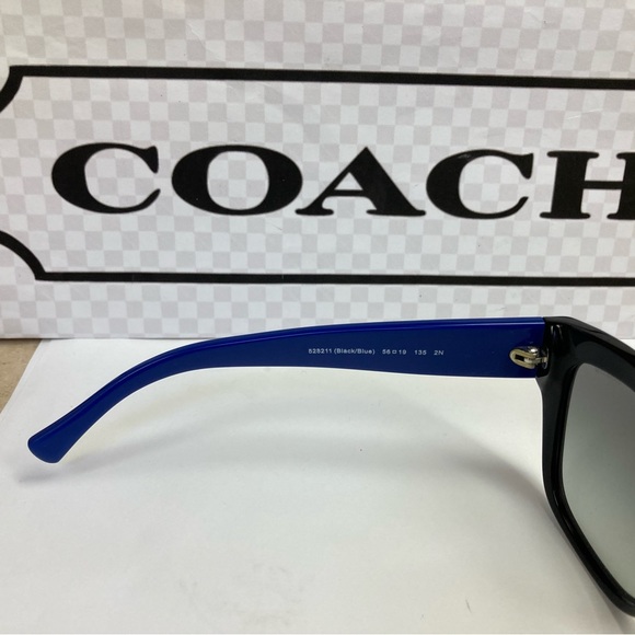 New Coach HC8139 L110 Black w/blue temples Sunglasses - Picture 9 of 13